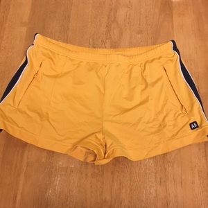 Blue and gold American Eagle athletic shorts